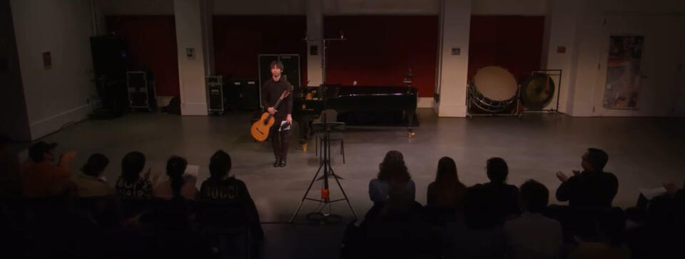 Jiujiu Wu Performing Guitar composition by Congguang Guan at Manhattan School of Music Jiujiu Wu Performing Guitar composition by Congguang Guan at Manhattan School of Music